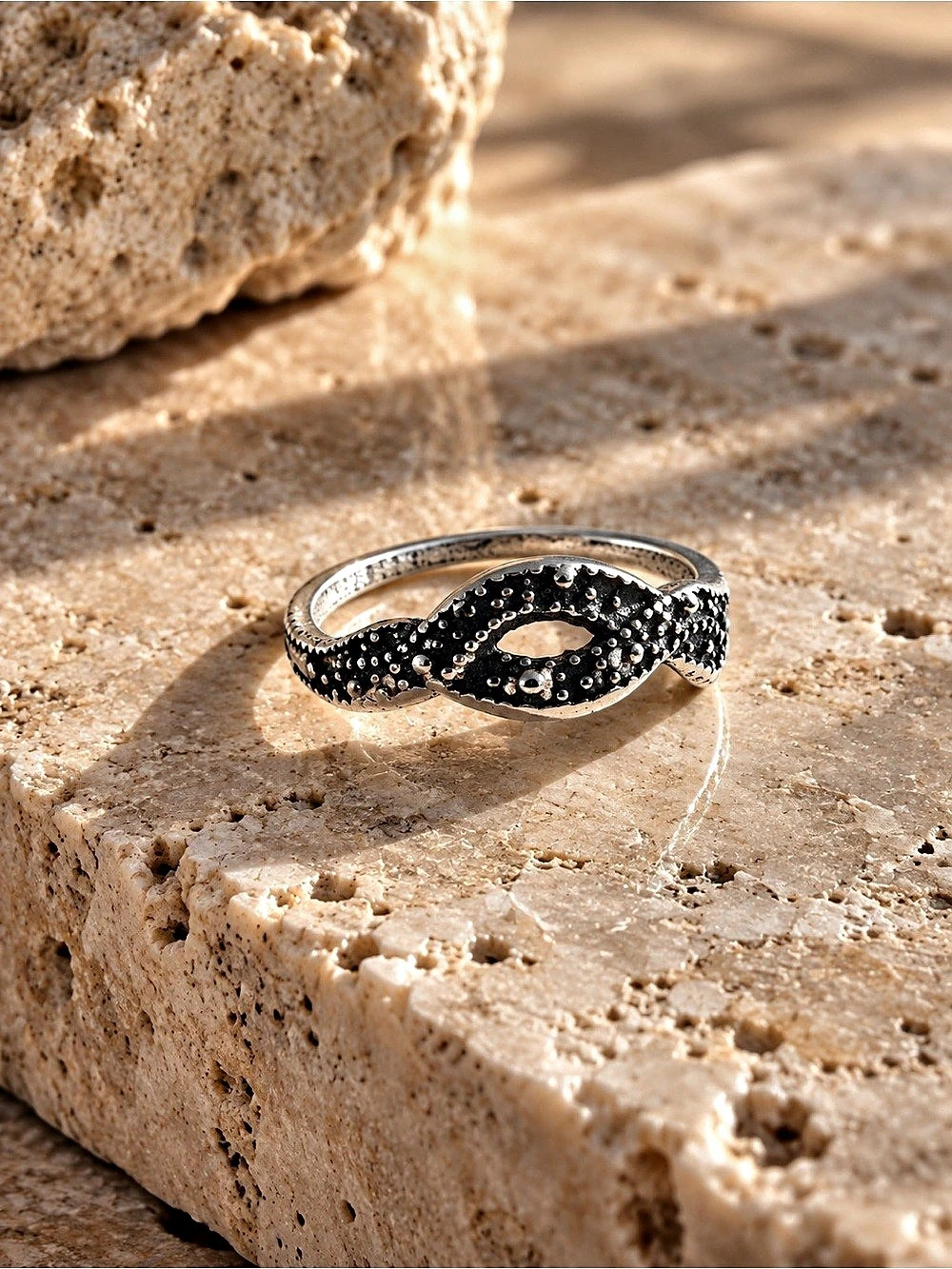 Black & Silver tone Ring